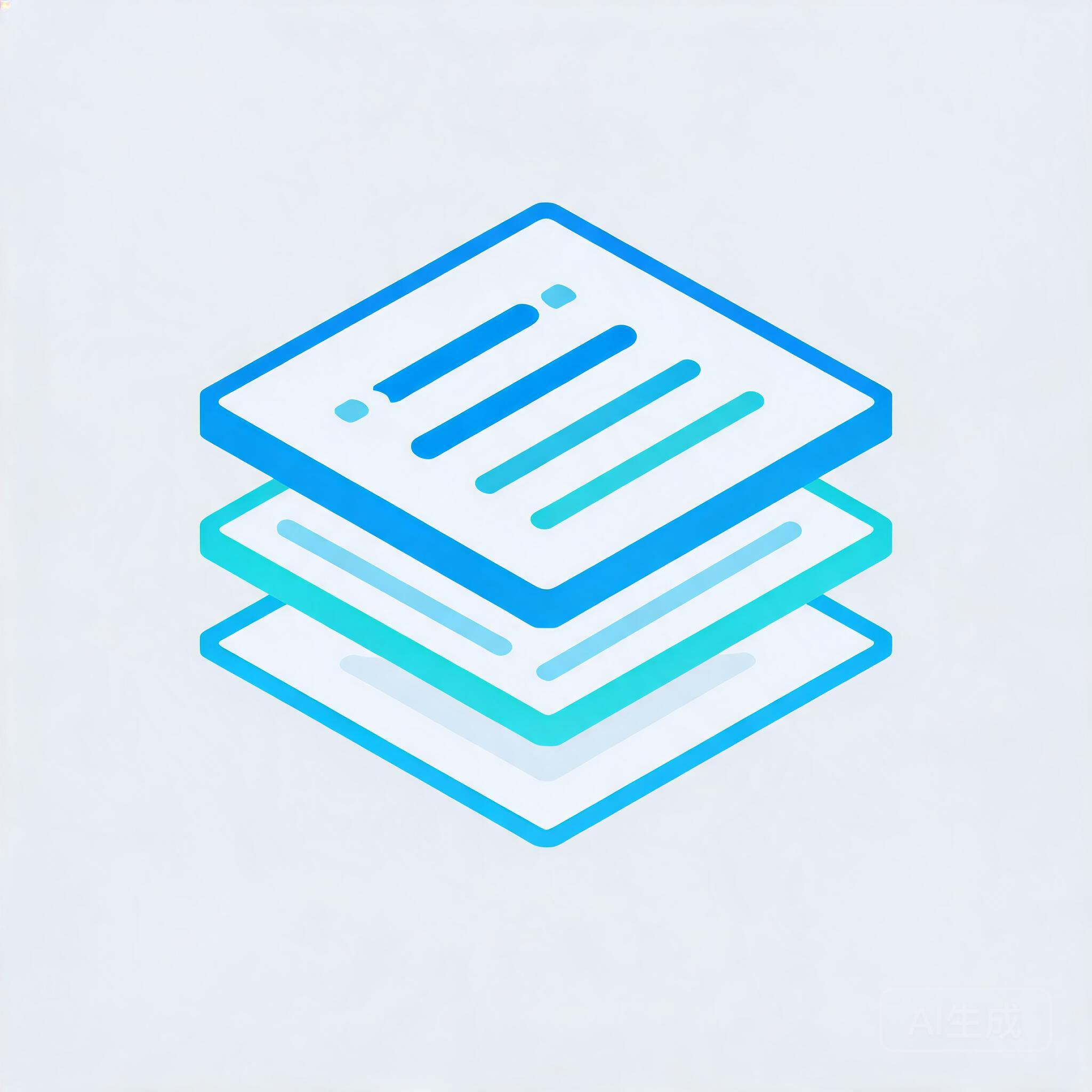 AI 应用成本测算：Web 端成本结构示意，多层堆叠的账单面板与逐层放大的会话上下文